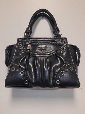 Steve Madden Brhen Black Crossbody Satchel